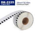 Compatible DK-22225 38mm*30.48m thermal paper label tape dk 22225 dk22225 for p-touch QL label printer